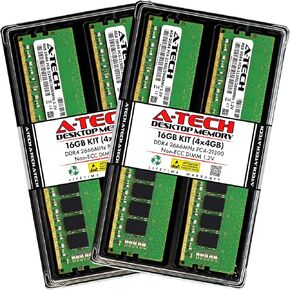 A-Tech 16GB Kit (2x8GB) RAM for Dell OptiPlex XE3, 7070, 7060, 5070, 5060, 3070, 3060 (Tower/SFF) | DDR4 2666 MHz DIMM PC4-21300 UDIMM Memory Upgrade
