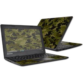 MightySkins Skin Compatible with Lenovo 100s Chromebook wrap Cover Sticker Skins Green Camouflage