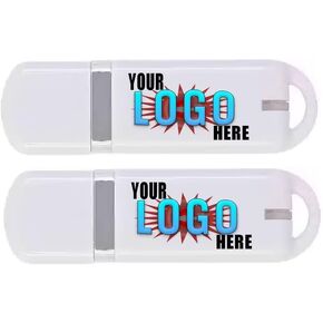 Custom USB Flash Drive Printed with Your Logo, Personalised Memory Stick in Bulk with Logo for Promotion(100pcs, 2GB)