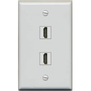 RiteAV Custom HDMI Wall Plate 2 Port - Flat [Black/Black]