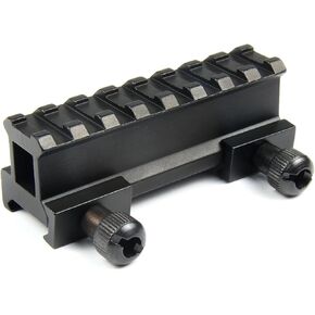 TACFUN FLAT TOP 1 "بوصة انظر من خلال Raire Scope Rail Mount 8 Slot Picatinny Weaver