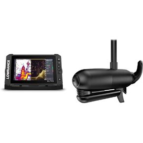 Lowrance Elite FS 9 Fish Finder with Active Imaging 3-in-1 Transducer, Preloaded C-MAP Contour+ Charts & Lowrance 000-14900-001 Active Imaging 3-in-1 Nosecone
