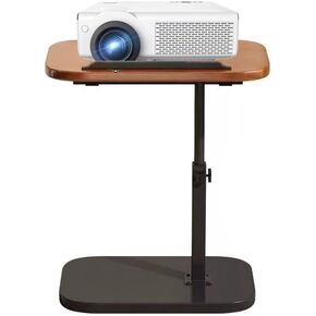 Multiful Sofa Side Floor Stand,Mini Projector Stand Table,Swivel Tv Tray Table,Portable Laptop Holder,Height Adjustable Snack Tray Stand for Living Room Couch Bed Side (Black)