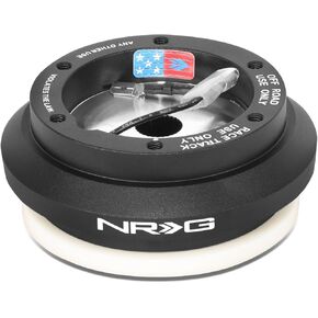 NRG Innovations NRG-SRK-110H Racing Style، محول محور قصير لعجلة القيادة سريع الإصدار، نمط مسمار 6 × 70 مم، جسم أسود