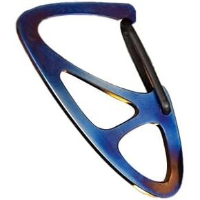 Titanium Wings Carabiner - مقطع مفاتيح كبير الحجم لـ EDC & Outdoor | بيلد وليدوب الأزرق من التيتانيوم سبيكة Light 6.8G EDC مقطع للمفاتيح والأدوات