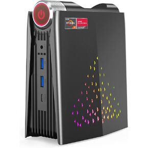 أجهزة الكمبيوتر المئوية للأكيماجية Ryzen Mini ، AMD 16GB DDR4 512GB NVME SSD MINI كمبيوتر سطح المكتب ، MINI PC WIFI6 BT5.2 RGB Lights 3 MODE MODE PC