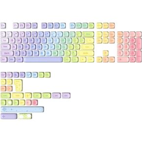 YUNZII Rainbow 140 Keys MOA PBT Dye-Sub Keycaps (Rainbow, MOA Profile) in Kuwait