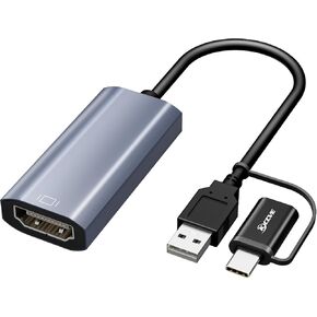 USB to 4 HDMI Adapter, Multi-Monitor Display 5 Separate Screens, Support Mirror/Extend Mode Compatible with Windows, M1/M2 Mac OS, with Black Screen Function