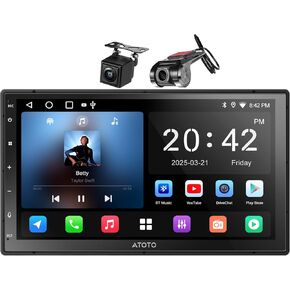 [2G+32G] Atotozone A5L 7 بوصة Android Car Radio Din Din مع كاميرا احتياطية و DVR Dashcam ، استريو Carroid Auto Car ، ChatGpt ، GPS ، WiFi/Bluetooth/USB ، 24 Eq DSP