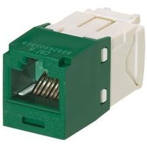 Panduit - CJ688TGGR-24 - 1-port Mod Jack Idc 8w8p Utp T568a/b Cat6 Ip5 Mini-com Giga-tx Green 24/pk