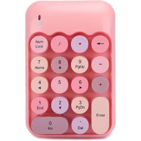 18 Kilos Vintage Portable Numeric Keyboard Matte Texture Num Pad for Computer, Laptop, Numpad