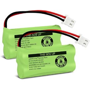 BT183342 Cordless Phone Batteries NiMH 2.4V 600mAh Compatible with BT283342 BT166342 BT266342 BT162342 BT262342 CS6114 CS6419 CS6719 EL52300 CL80111 Cordless Handset Phone(2 Packs)