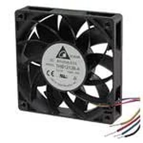 THB1212B-AXHF, DC Fan, 120x25mm, 12VDC, 184.2CFM, 19.2W, 59dBA, 5300RPM, BB, Tach, PWM