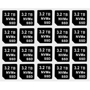 20PCS Capacity Sticker Label for Hard Drive Tray Caddy DXD9H 0DXD9H X7K8W 0X7K8W, Compatible with Dell PowerEdge 16th-14th Gen r740 r640 r440 r340 r750 r650 r550 r760 r660 r6625, 3.2TB, NVME, SSD