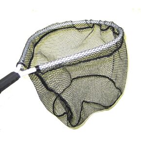 Zaltana Aluminum Landing nets (Hoop:11"X15",Handle:7",Knot Less Mesh)