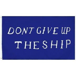 Vibrant 3X5 Don't Give Up The Flag Historical Commodore Perry Chesapeake 100D