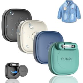 4-Pack Silicone Cases for Tile Mate 2024 with Pin, Waterproof Hidden Holder for Tile Life360 Mate Tracker Case for Child/Elderly/Pets Collar/Shoelaces/Clothes/Backpack (Black+White+Dark Blue+Green)