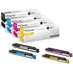Clever Supplies CS CS استبدال خرطوشة الحبر المتوافقة مع HP Pro M176N CF350A CF351A CYAN CF352A صفراء CF353A MAGENTA HP 130A COLOR PRO M176 PRO M176NFW PRO MFP M176 4 CONET SET SET
