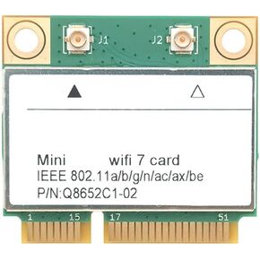AX8 Dual Band WIFI7, Built in Gigabit Wireless Card, MINIPCIE 5.4 BT Network Card Upgrade for Laptop with 5G Technology and BT 5.4 Support