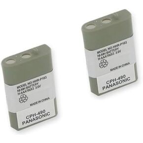 Empire Cordless Phone Batteries, Compatible with Panasonic KX-TG2382 Cordless Phone, (Ni-MH, 3.6V, 700 mAh), Replacement for Panasonic HHR-P103 Battery, combo-pack includes: 2 x EM-CPH-490 Batteries