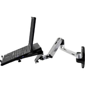 Ergotron – LX Single Laptop Arm, VESA Notebook Tray Wall Mount – for Laptops Up to 17.3 Inches, 2.5 to 12 lbs – Polished Aluminum