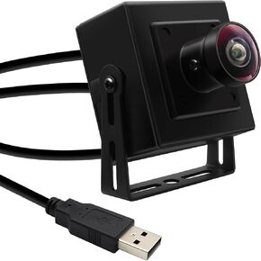 MMlove 5MP USB Camera 1944P HD Webcam 170 Degree Wide Angle Fisheye Lens Plug&Play USB Webcam for Skype/Zoom/FaceTime/Hangouts,PC/Laptop/Raspberry Pi
