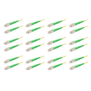 SpeedyFiberTX 12-Pack 1 Meter FC/APC to FC/APC 3.0mm Simplex Yellow Riser OFNR Fiber Patch Cable, Corning SMF-28 Singlemode 9/125um OS1/OS2 Compatible Ultra Optical Fiber