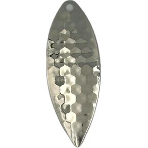 Willow Nickel Hex Spinner Blades for Lure Making Supplies, DIY Lure Parts for Spinnerbait Inline Spinner Blades Made in USA 25 Pack Size #5 - #3 Nickel Willow Blades