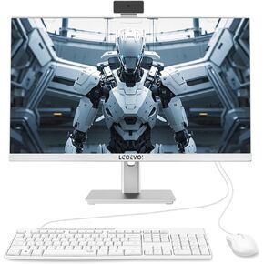 All-in-one Desktop Computer PC, 24" FHD Display AMD R7 Quad Core 16G RAM 512G SSD ROM, Liftable Arm Rotatable Monitor WiFi Bluetooth Connection PC Desktop for Home Study Office Gaming