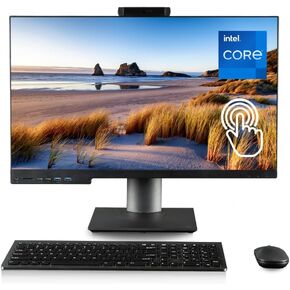 Envision 27" All-in-One Touchscreen Desktop (Intel Core i7-12700, 64GB RAM, 2TB NVME, WiFi 6, Windows 11 Pro, Type-C, Card Reader, DVD-RW, FHD, KB/M, Mousepad - Business AIO Computer w/Office 2021