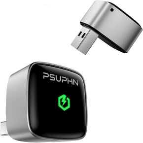 Mini Wireless carplay Adapter for iPhone Carplay & Android Auto, Converts Factory Wired to Wireless, Plug and Play, No Latency, Support iOS 10+/Android 11+