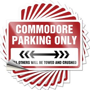 Dsoluuing Car Stickers Commodore Parking Only Funny Sticker 10 Pcs Car Stickers for Men Tool Box Stickers (Size : 12X18CM)