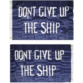 Deluxe 2x3 Commodore Perry Dont Give Up The Ship Double Sided 2ply Flag 2'x3' By Lumaglow