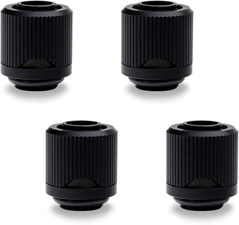 EKWB EK-Quantum Torque STC-10/13 Compression Fitting for Soft Tubing, 10/13mm (3/8" ID, 1/2" OD), Black, 4-Pack in Kuwait