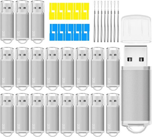 Memorias USB 16GB Flash Drive 50 Pack, USB 2.0 Thumb Drives Bulk Memory Sticks 16GB FAT32 USB Flash Drives Bulk Jump Drives Multipack Pack of 50 with Lanyard(Green 50 Packs 16 GB) in Kuwait