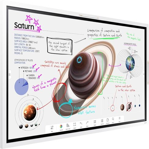 SAMSUNG Pro 65" 4K WMB Interactive Display, SmartView+, Built-in Speakers, Wi-Fi and Bluetooth Embedded, Durable Screen, Universal Pairing, LH65WMBWBGCXZA in Saudi Arabia