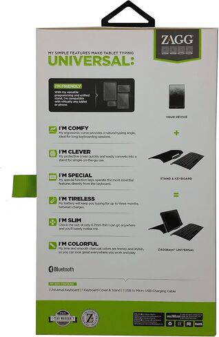 ZAGGkeys Case and Micro USB Wired Keyboard Made for for Android Smartphones and Micor USB Devices - Berry/Aqua in Saudi Arabia