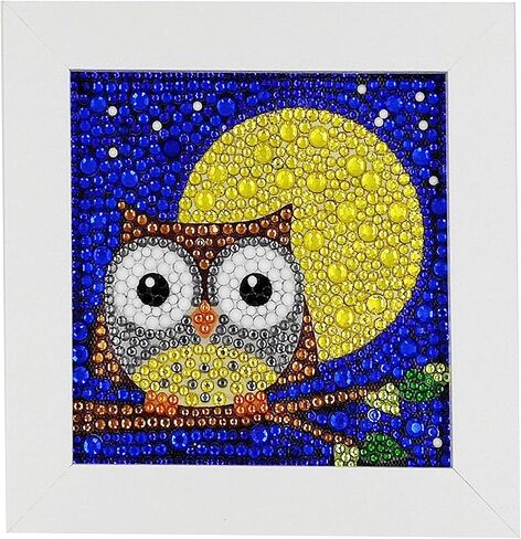 Easy 5D Diamond Painting Kit for Kids, Diamond Painting for Kids with Wooden Frame - 18x18cm (Crocodile) in Saudi Arabia