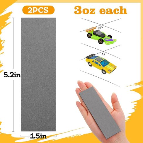 4 Pieces 3 Ounces Stick On Flex Weight for Derby Car- Cuttable Flexible Tape Weight for Easily Fine Tune Car Weight and Fastest Speed in Kuwait