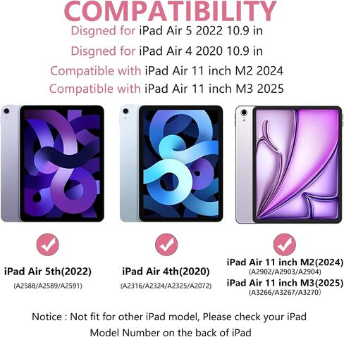 حافظة TaIYanG لجهاز iPad Air 11 بوصة & Air الجيل الخامس/الرابع مع لوحة مفاتيح in Kuwait