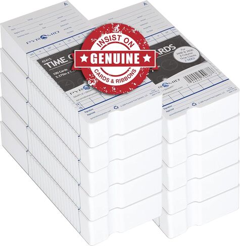 Pyramid Time Systems 42415PK5 500 Count Genuine and Authentic Time Cards for Pyramid Time Systems Models 2500, 2600 and 2650 Time Clocks in Saudi Arabia