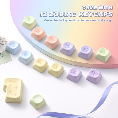 YUNZII Rainbow 140 Keys MOA PBT Dye-Sub Keycaps (Rainbow, MOA Profile) in Kuwait