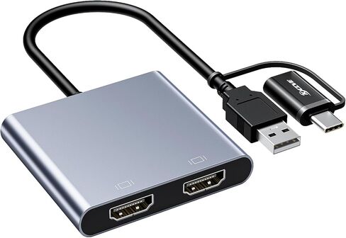 محول USB إلى 4 HDMI ، عرض متعدد المراقب 5 شاشات منفصلة ، مرآة الدعم/تمديد وضع متوافق مع Windows ، M1/M2 Mac OS ، مع وظيفة الشاشة السوداء in Kuwait