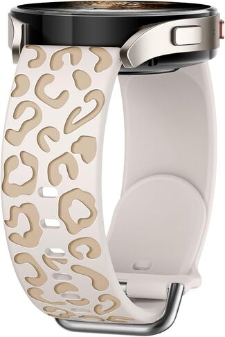 Leopard Engraved Band Compatible for Samsung Galaxy Watch 7, FE, 6, 5, 4 40mm 44mm, Soft Silicone Replacement Wristband for Galaxy Watch 6 Classic, 4 Classic, 5 Pro, 2-PACK in Saudi Arabia