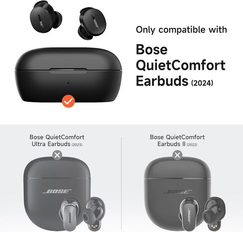 SURITCH Magnetic Cases for Bose New QuietComfort Earbuds (2024) Case Cover, Rugged Shockproof Protective Cover for Bose QuietComfort Earbuds with Magnetic Lok & Carabiner & Cleaning Kit, Purple in Kuwait