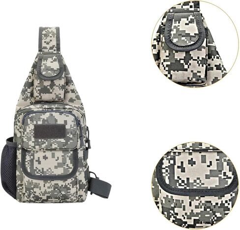 حقيبة حبال Crossbody للرجال ، حقيبة حبال التزلج على التزلج ، وحقيبة نهارية خفيفة الوزن للتنزه في التنزه (أسود) in Kuwait