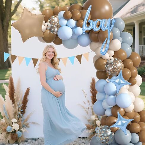 128Pcs Blue Birthday Party Supplies Balloons Garland Kit, Blue Orange Yellow White Bone Dog Paw Balloons Arch Banner for Baby Shower Girls and Boys Blue Theme Happy Birthday Party Decorations in Saudi Arabia