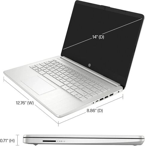 HP Student Business Computer - W/Microsoft Office Lifetime & Free CD/DVD Drive • 16GB RAM • 128GB EMMC & 256GB Extension Micro SD • Intel 4 -Core Processor • HD Display • Win11 Pro (Silver) in Kuwait
