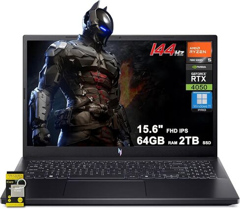 acer Nitro V 15 Gaming Laptop 15.6" FHD IPS 144Hz AMD 6-core Ryzen 5 7535HS 16GB RAM 512GB SSD GeForce RTX 4050 Backlit USB-C Win11 w/ICP Hub in Saudi Arabia