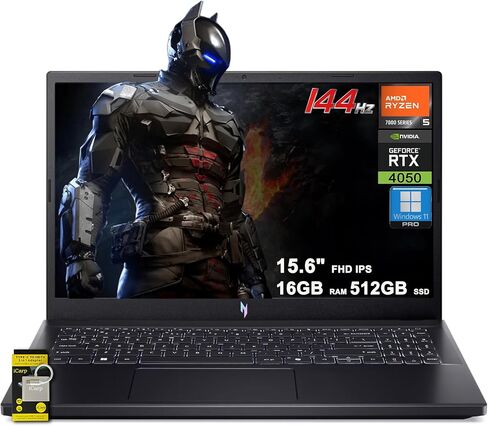acer Nitro V 15 Gaming Laptop 15.6" FHD IPS 144Hz AMD 6-core Ryzen 5 7535HS 16GB RAM 512GB SSD GeForce RTX 4050 Backlit USB-C Win11 w/ICP Hub in Saudi Arabia